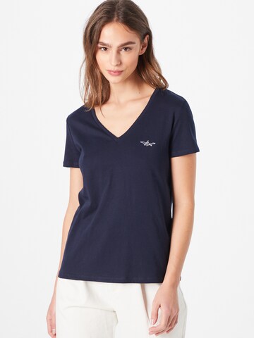 T-shirt TOM TAILOR DENIM en bleu : devant