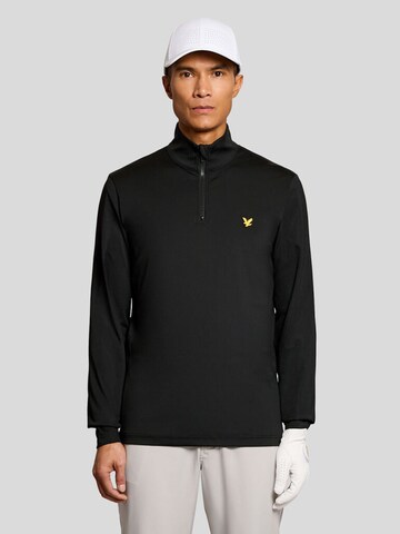 Lyle & Scott Sportsweatshirt in Zwart: voorkant
