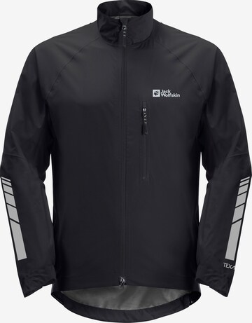 JACK WOLFSKIN Sports jacket in Black: front