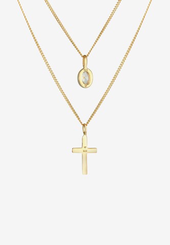 ELLI Halskette Kreuz, Layer in Gold