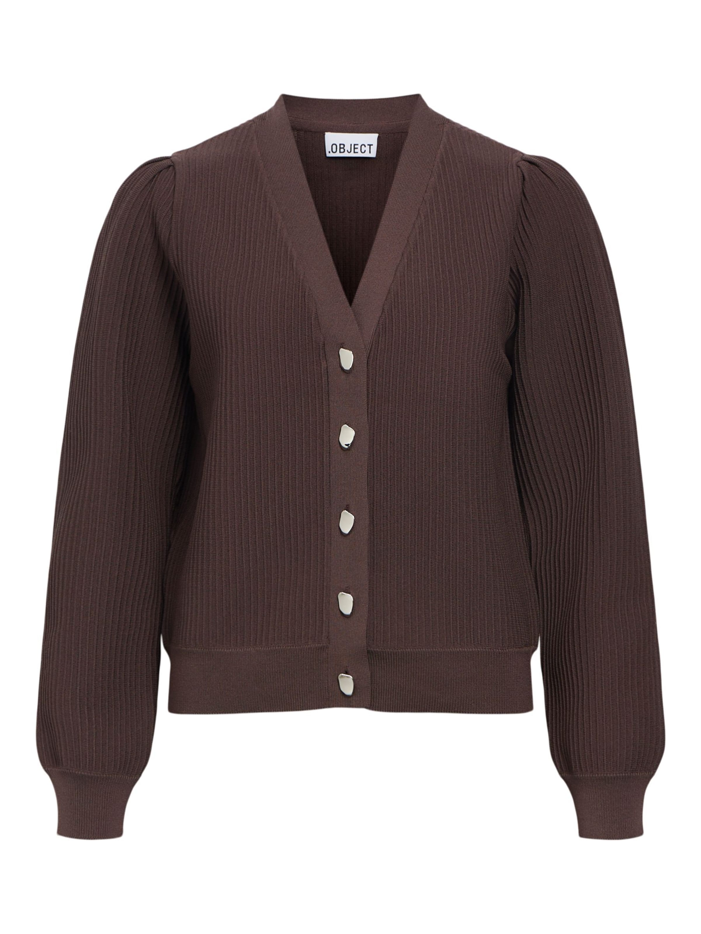 OBJECT Knit Cardigan in L in Brown, Item view