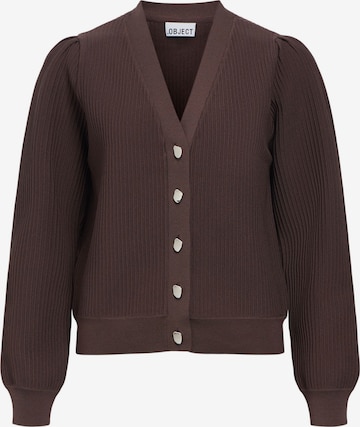 OBJECT Knit Cardigan in Brown: front