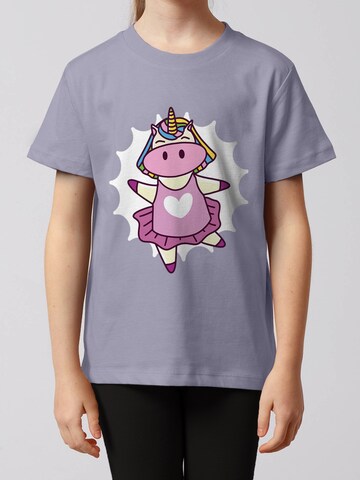 Maglietta 'Ballett Unicorn' di watabout.kids in lilla: frontale
