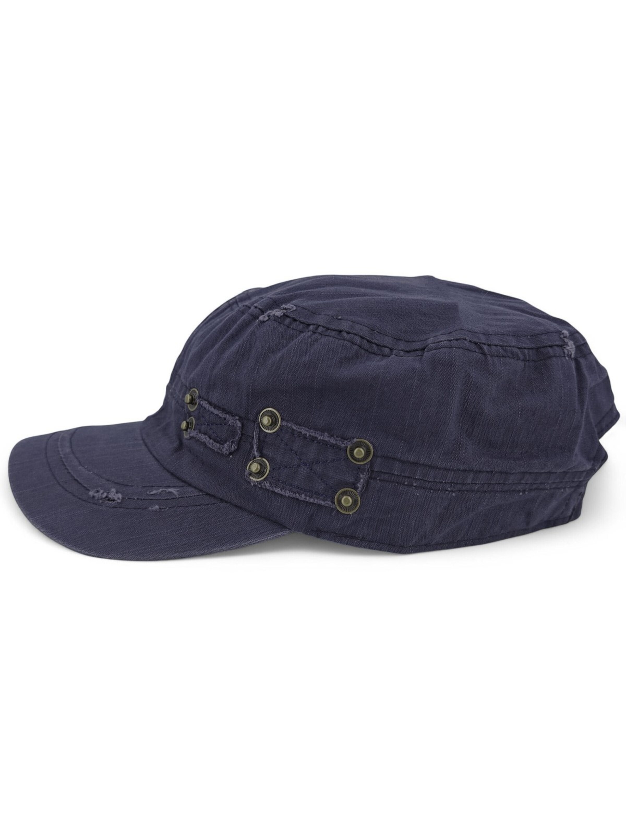 styleBREAKER Cap 'Military Cap Destroyed Used Look' in Blue
