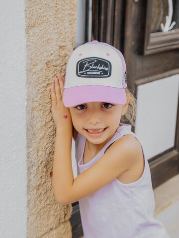 Blackskies Cap 'Race Baseball Cap Kids White-Pink' in Pink: front