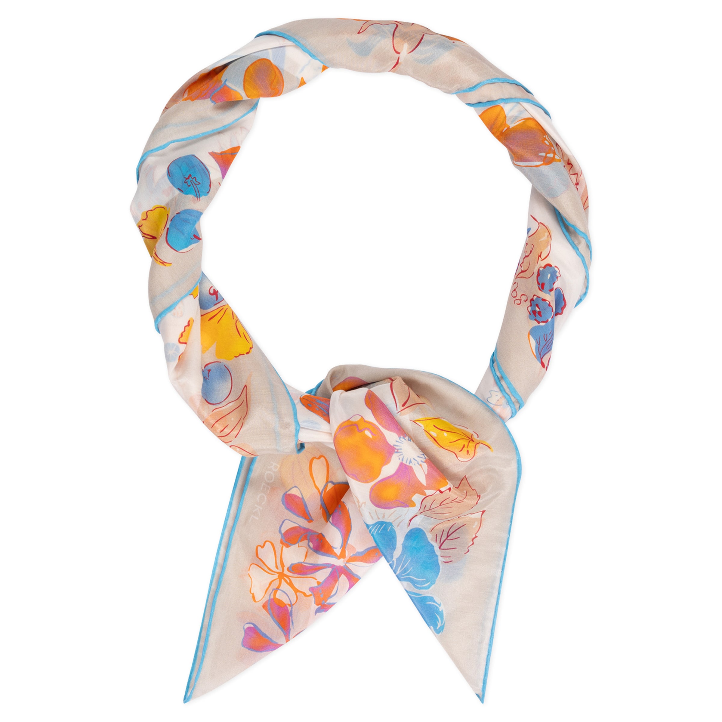 Foulard ' BLOOMING ATLAS' di Roeckl in beige