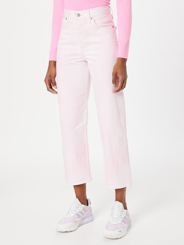 Regular Jean 'Ribcage Straight Ankle' LEVI'S ® en rose : devant