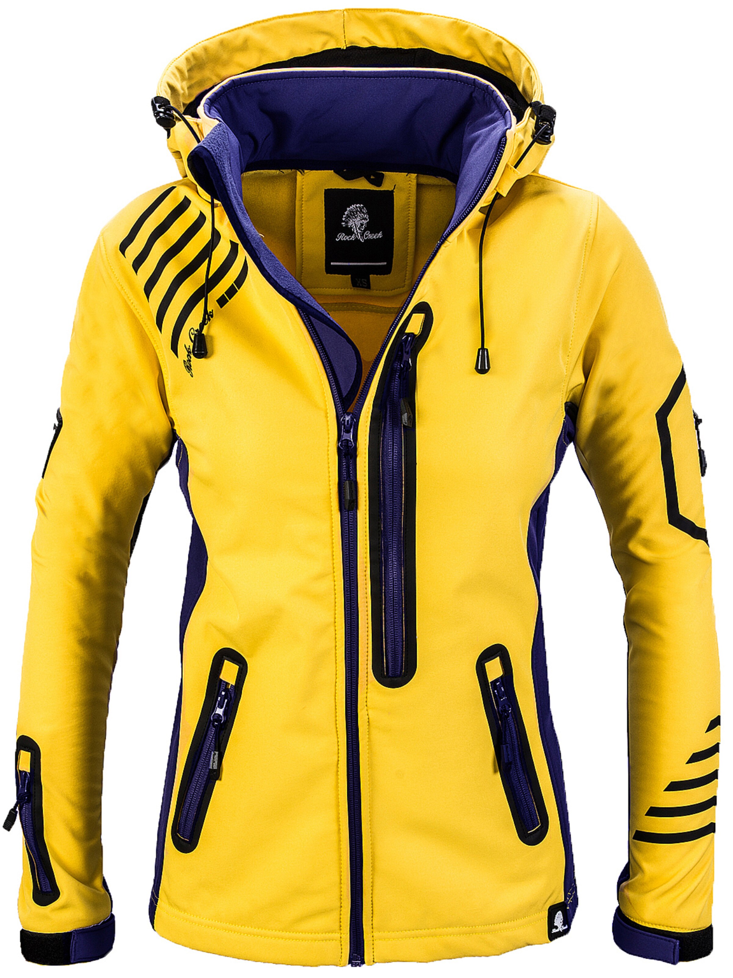 Rock Creek Outdoorjacke in Gelb: Vorderseite