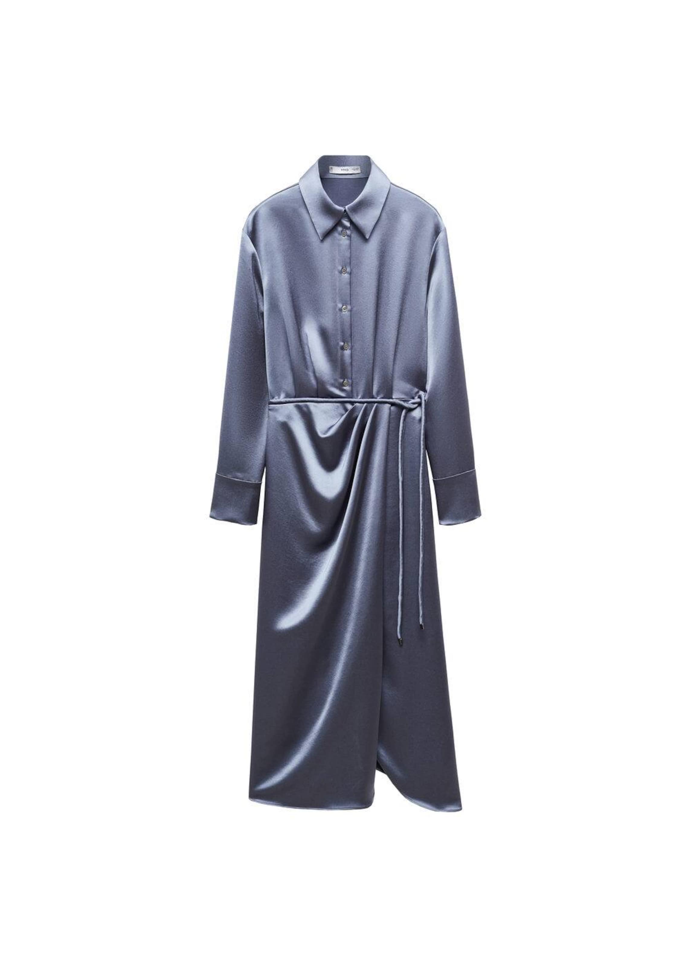 MANGO Košeľové šaty - Modrá: predná strana