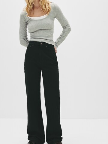 Pull&Bear Loosefit Farmer - fekete: elől