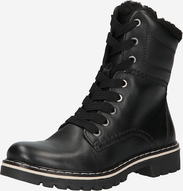 GABOR Lace-Up Ankle Boots in Black: front