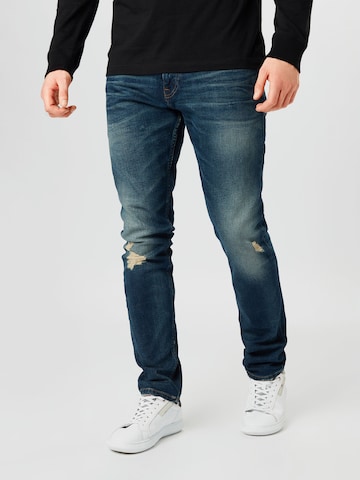Tommy Jeans Slimfit Jeans 'SCANTON' in Blauw: voorkant