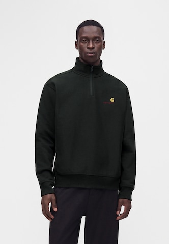 Carhartt WIPRegular Fit Sweater majica 'American Script' - crna boja: prednji dio