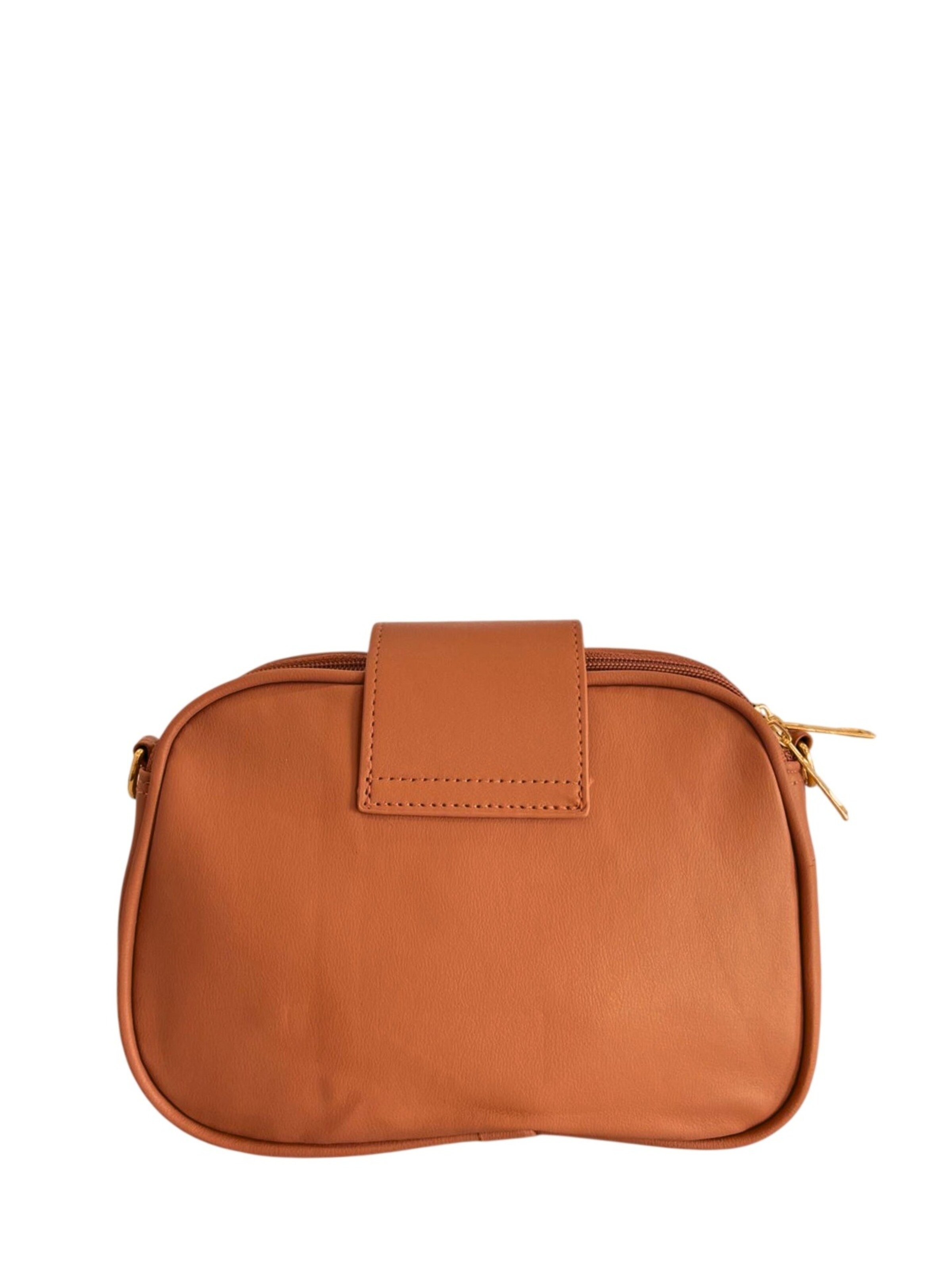 Borsa a spalla 'Borsa a Mano Donna Ecopelle Vegan - Chiusura Zip e Tracolla' di Baldinini Trend in marrone
