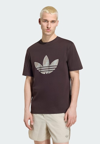T-Shirt ADIDAS ORIGINALS en marron : devant