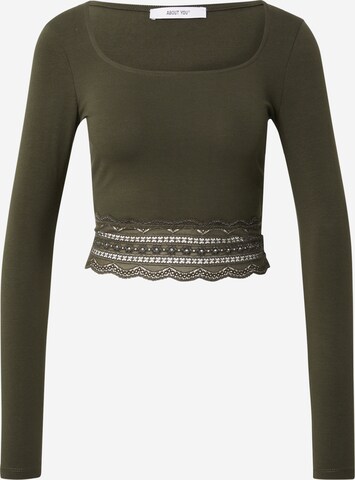 ABOUT YOU Shirt 'Ashley' in Groen: voorkant