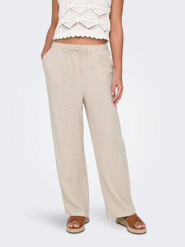 Wide Leg Pantalon 'SIESTA' ONLY en beige : devant