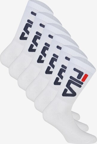 FILA Athletic Socks in White: front
