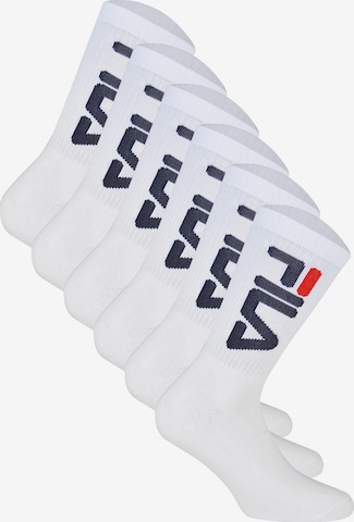 FILA Athletic Socks in White: front