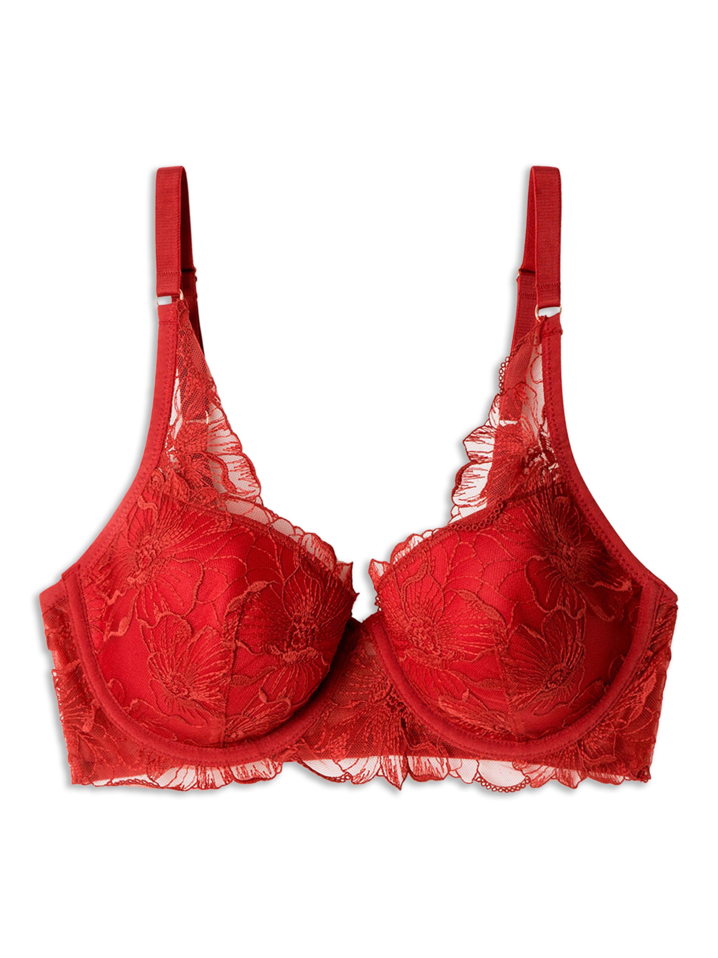 sarkans Gisela Balconette Krūšturis: no priekšpuses