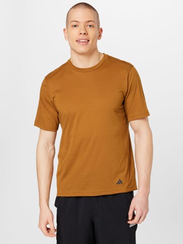 ADIDAS PERFORMANCE Functioneel shirt in Bruin: voorkant