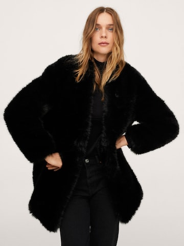 MANGO Between-Seasons Coat 'Cruela' in Black: front