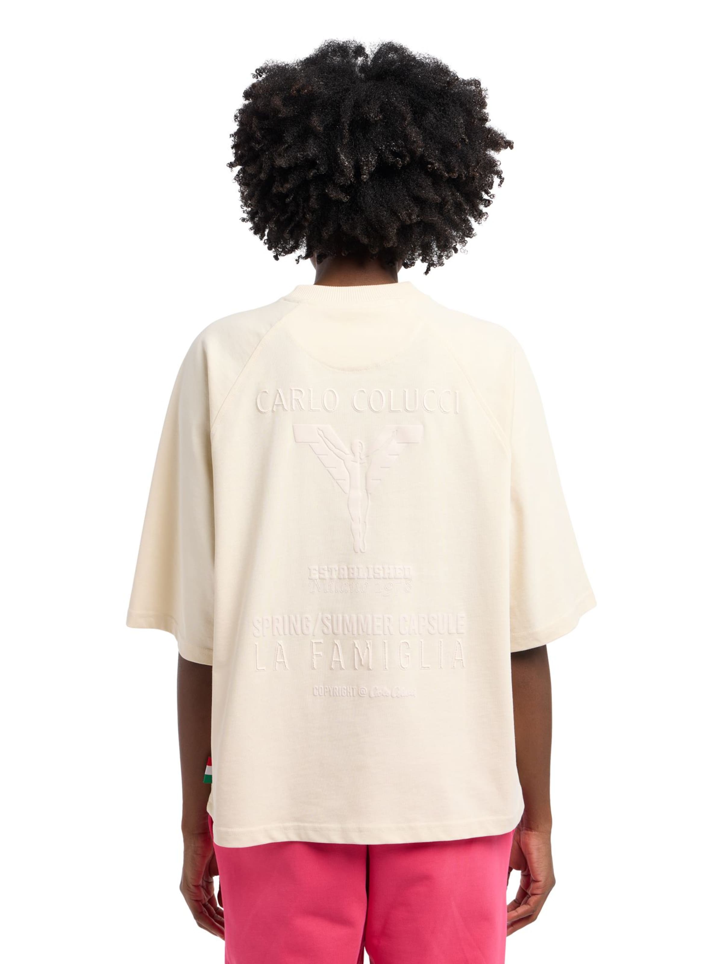 Carlo Colucci T-Shirt 'Drovandi' in Beige: Vorderseite