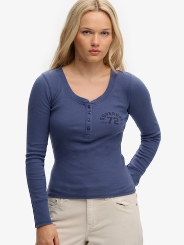 Superdry & Co Koszulka 'Athletic' w kolorze niebieski: przód