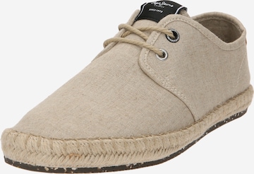 Pepe Jeans Lace-Up Shoes 'TOURIST' in Beige: front