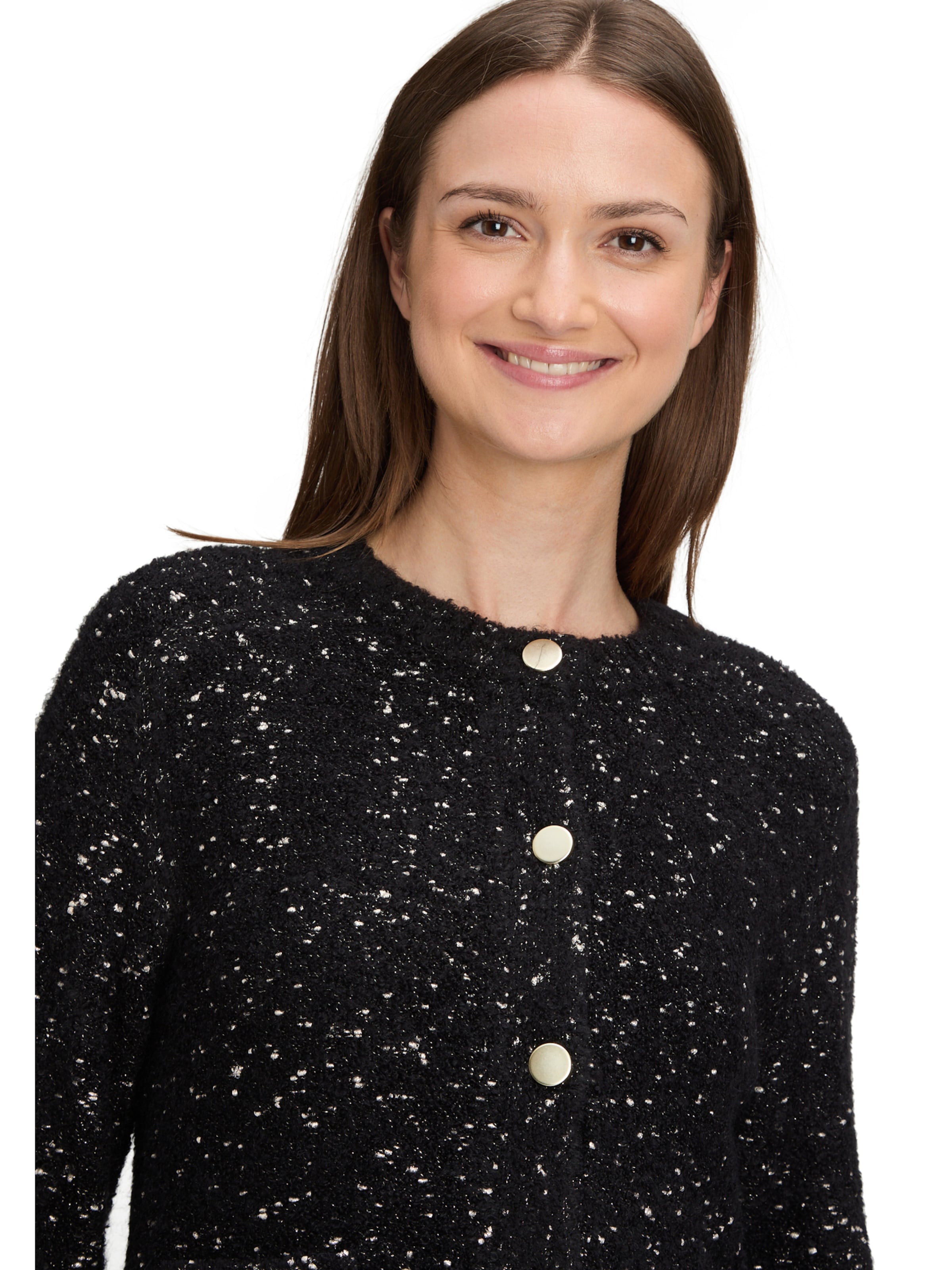 Betty & Co Knit cardigan in Black: front