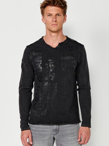 KOROSHI Shirt in Zwart: voorkant