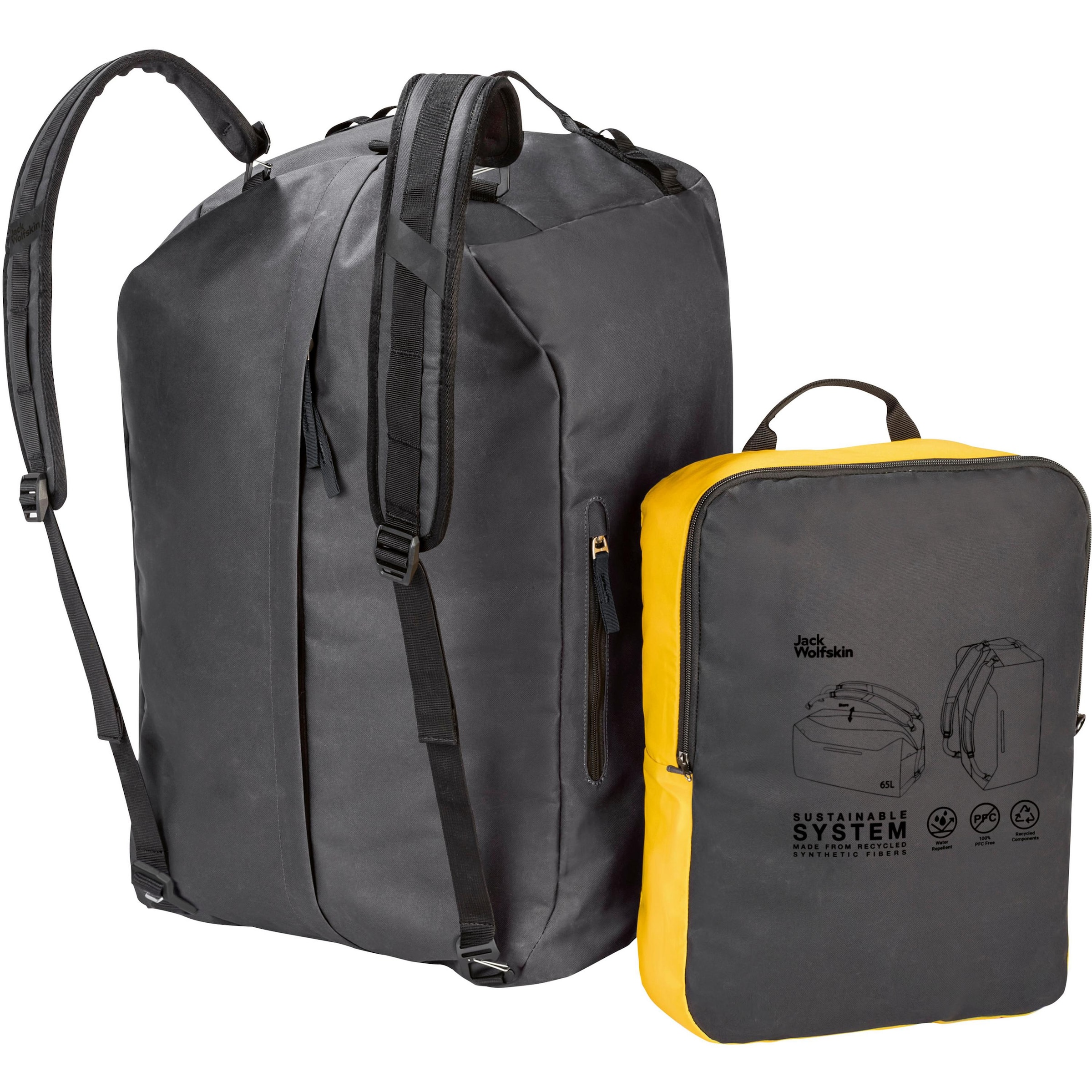 JACK WOLFSKIN Rucksack 'Traveltopia' in Grau