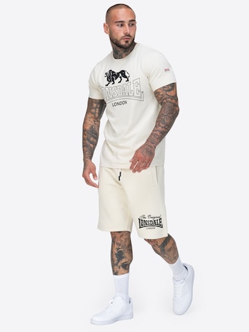 LONSDALE Normalny krój Spodnie sportowe 'Hulton' w kolorze beżowy