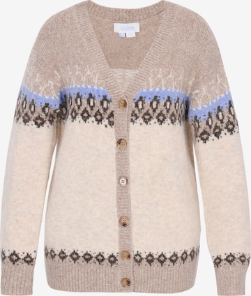 Cardigan oversize usha BLUE LABEL en beige : devant