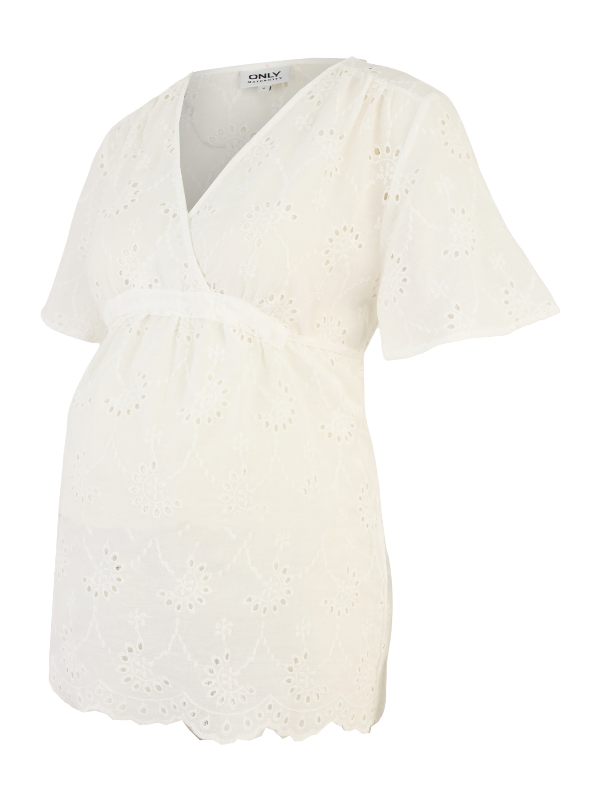 Only Maternity Blouse 'OLMSTEPHANIE' in Wit: voorkant