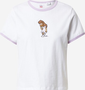 LEVI'S ® Тениска 'XSimpsons W Tee' в бяло: отпред