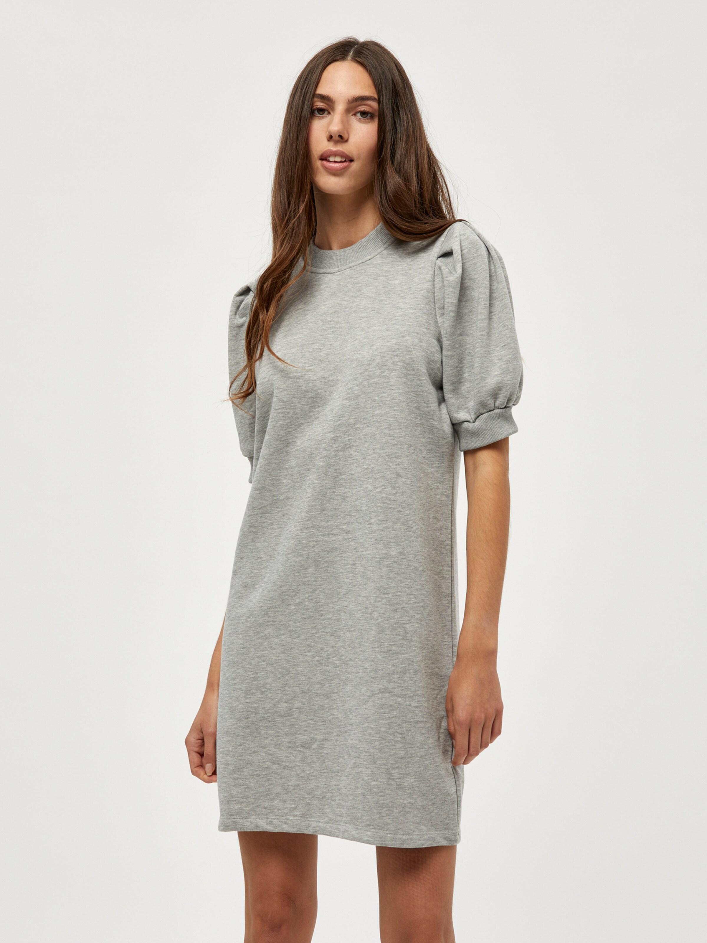 Frauen Große Größen minus Kleid 'Mika' in Graumeliert - HS21068 Frauen Große Größen minus Kleid 'Mika' in Graumeliert - HS21068