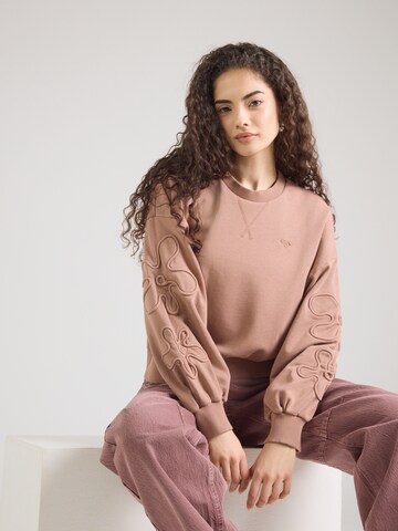 ROXY Суичър 'FLOWER SONG' в кафяво: отпред