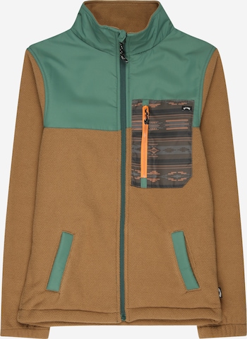 BILLABONG Athletic Fleece Jacket 'TRAIL' in Brown: front
