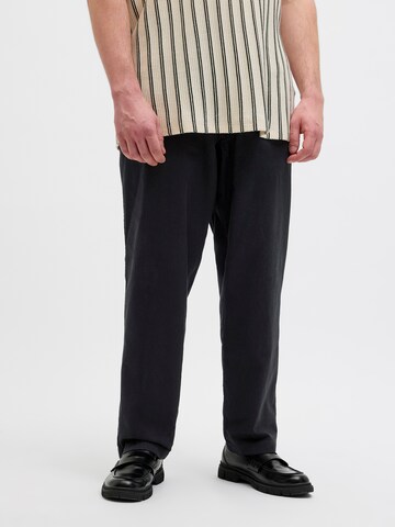 JACK & JONES Loose fit Trousers 'JPSTKane' in Black: front