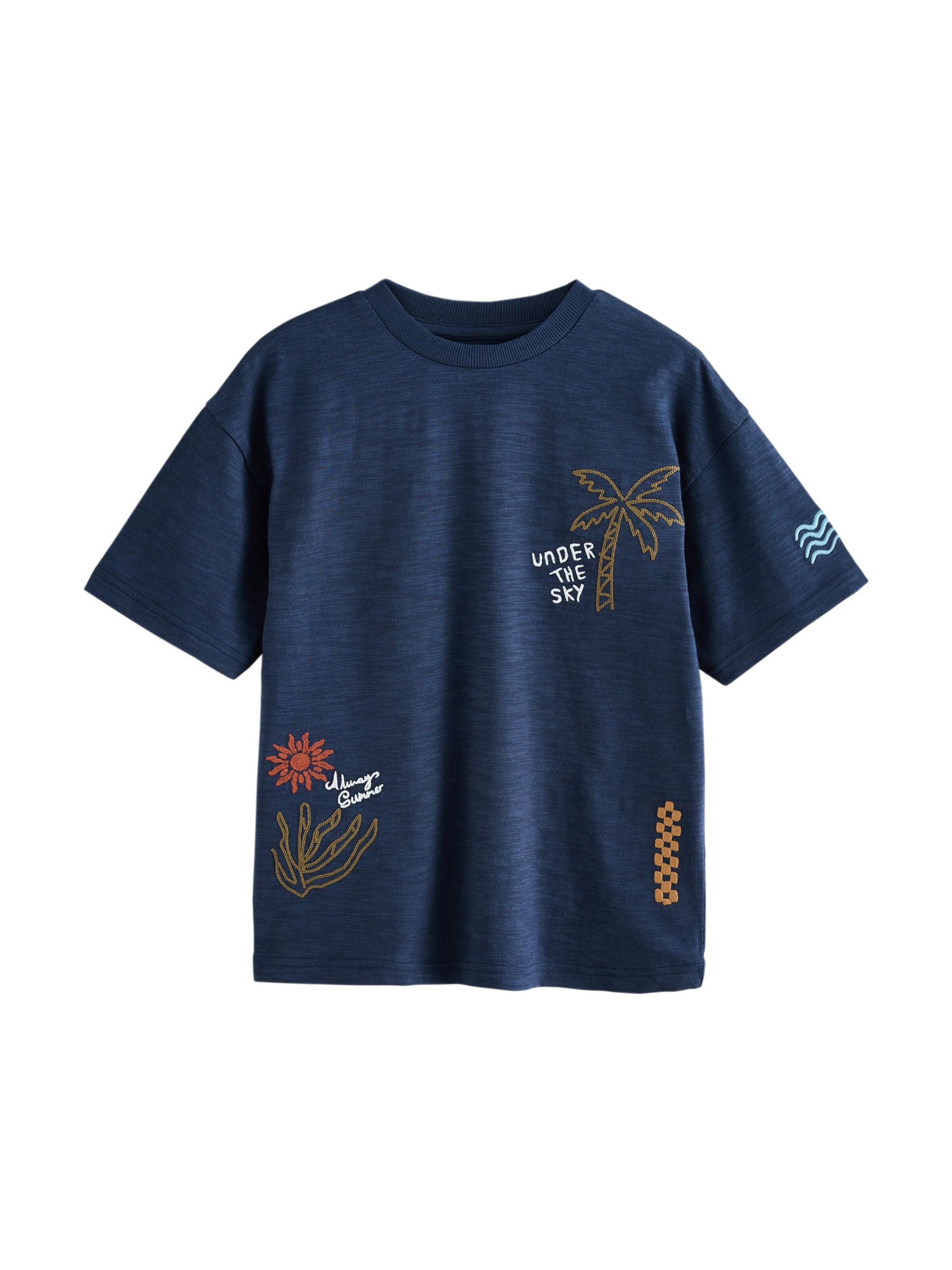 T-Shirt Next en bleu : devant