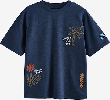 T-Shirt Next en bleu : devant