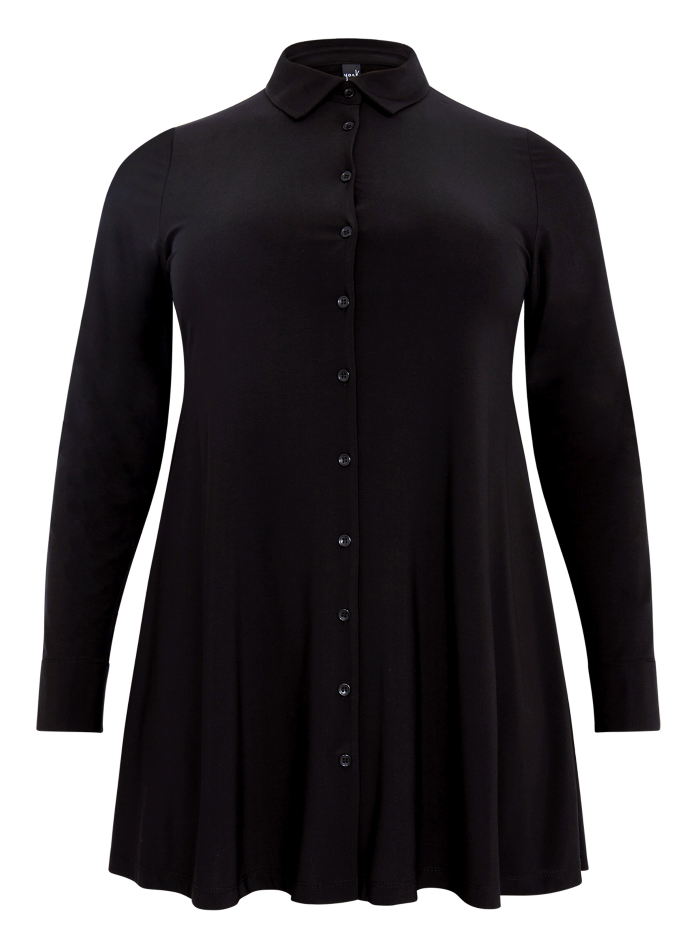 YOEK Bluse in Schwarz: Vorderseite