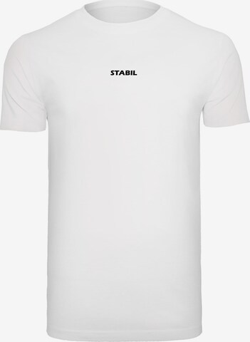 Merchcode T-Shirt 'Stabil' in Weiß: predná strana