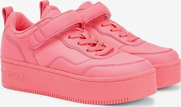 Tommy Jeans - Zapatillas deportivas bajas 'Hook And Loop' en rosa