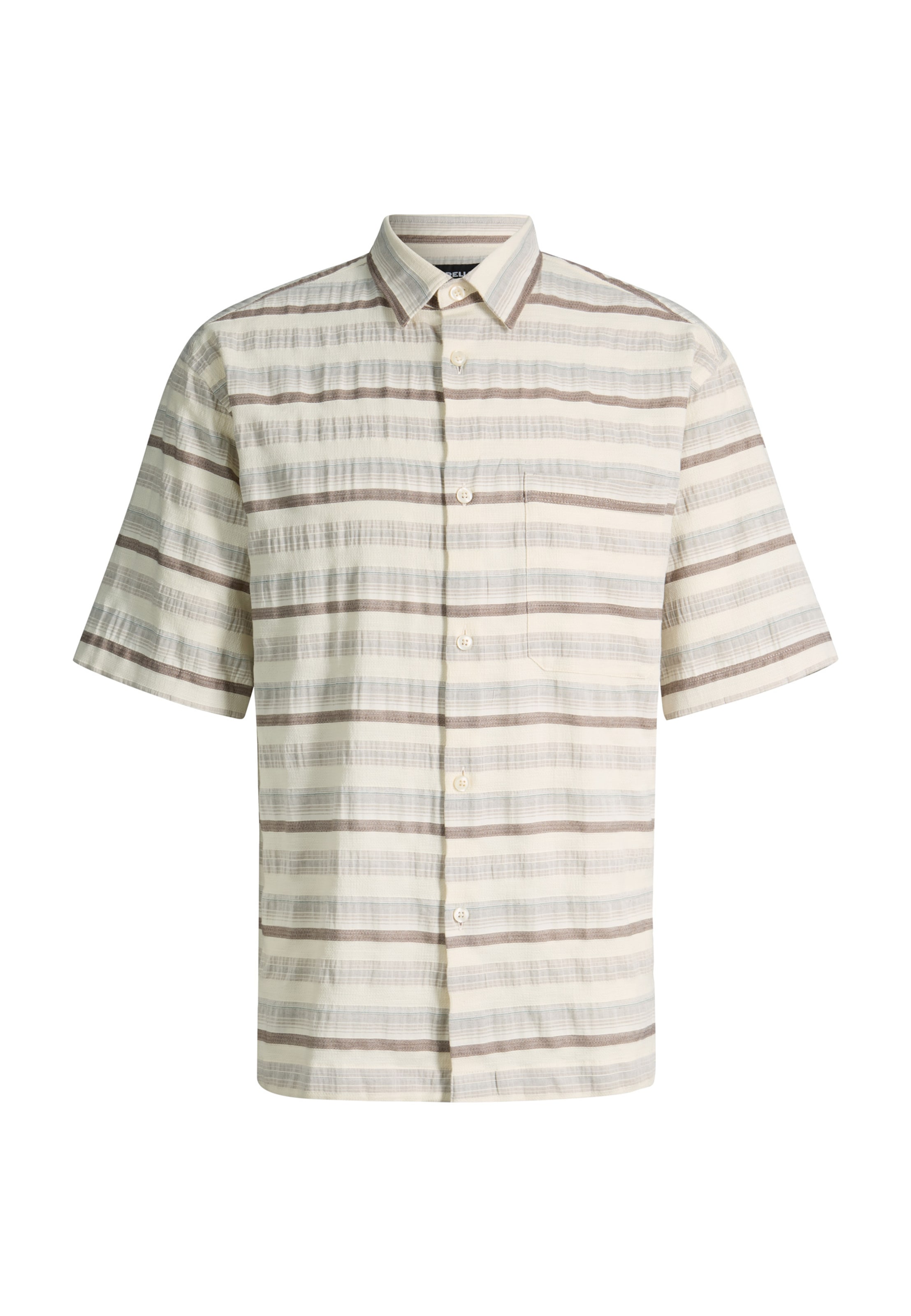 STRELLSON Button Up Shirt in S in Beige / Light beige / Brown / Light grey, Item view