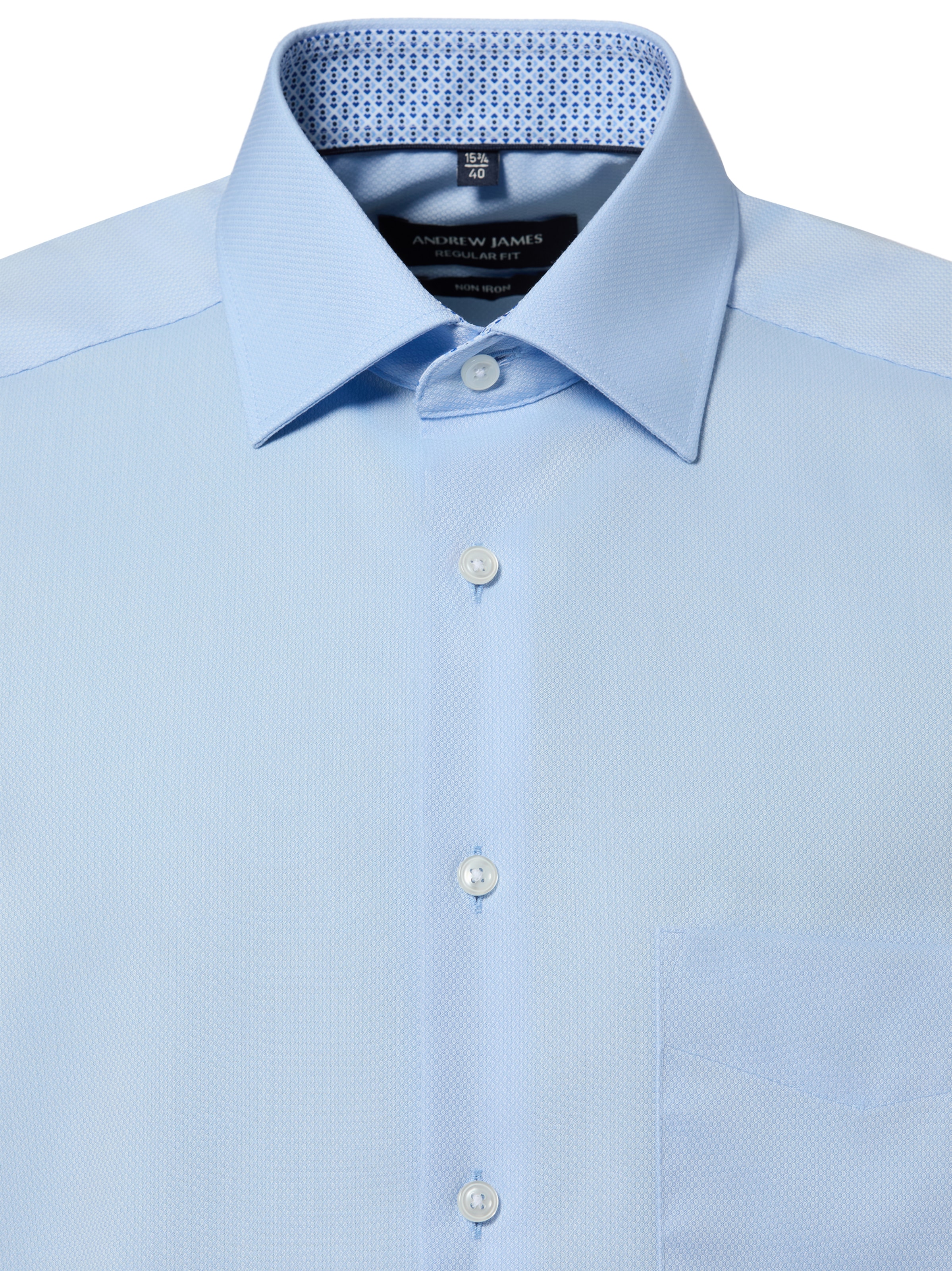 Andrew James Regular fit Zakelijk overhemd in Blauw
