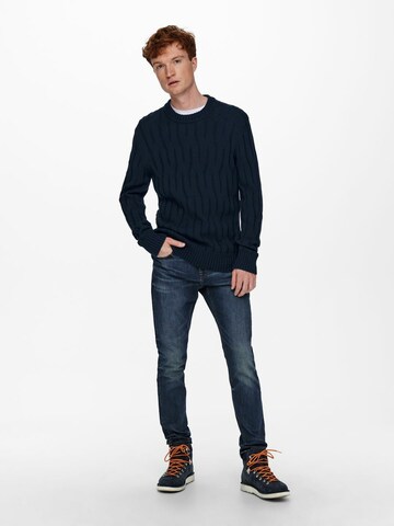 Pulover de la Only & Sons pe albastru