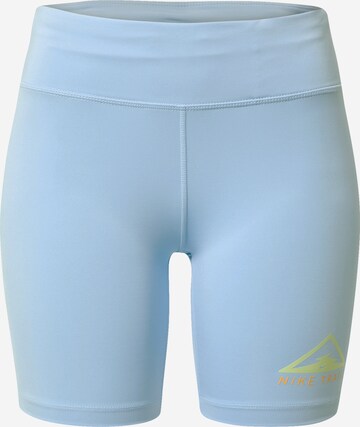 NIKE Skinny Sportovní kalhoty 'Fast' – modrá: přední strana