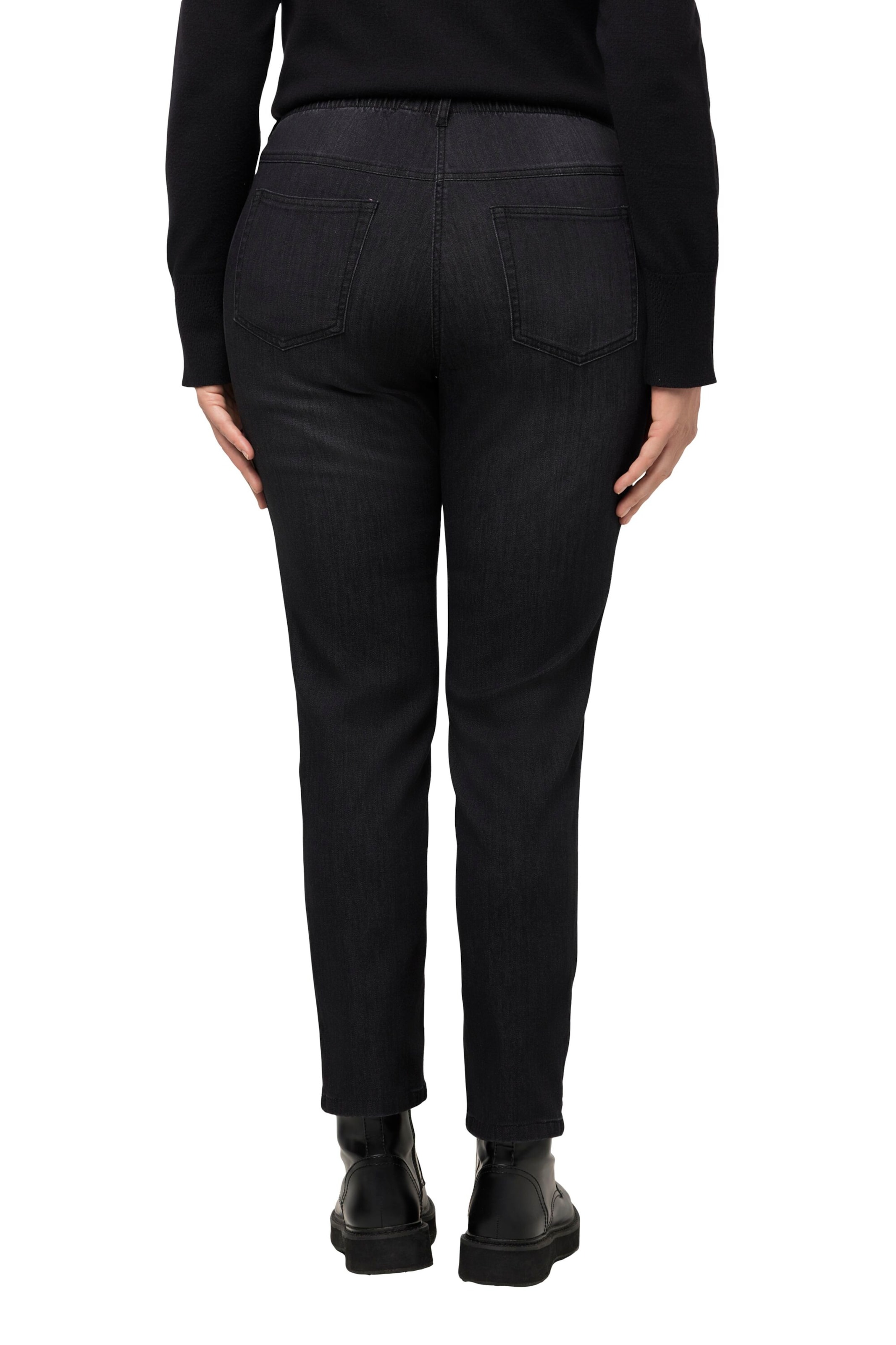 Ulla Popken Слим Джегинсы 'Sienna' в Черный